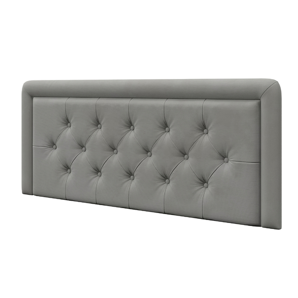 Cabeceira Box Slim Capitonê 1.4 Retrô  - Ofertamo Cinza