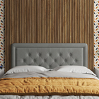 Cabeceira Box Slim Capitonê 1.4 Retrô  - Ofertamo Cinza