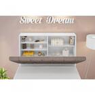 Cabeceira Box Solteiro 0,88 Branco Com Painel Capuccino