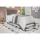 Cabeceira Box Solteiro 0,88 Branco Com Painel Capuccino