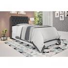 Cabeceira Box Solteiro 0,88 Chocolate Com Capitonê Preto