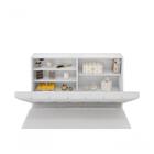 Cabeceira Box Solteiro 0,88 Isis Branco Com Capitonê Branco