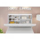 Cabeceira Box Solteiro 0,88 Isis Branco Com Capitonê Branco