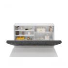 Cabeceira Box Solteiro 0,88 Isis Branco Com Capitonê Preto