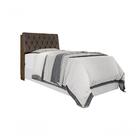 Cabeceira Box Solteiro 0,88 Isis Malbec Com Capitonê Marrom