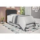 Cabeceira Box Solteiro 0,88 Isis Malbec Com Capitonê Preto