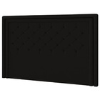 Cabeceira Box Solteiro 114cm Padova Veludo Preto Bnn Decor