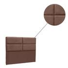Cabeceira Box Solteiro 90cm Barcelona Veludo Marrom Bnn Decor