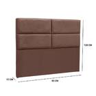Cabeceira Box Solteiro 90cm Barcelona Veludo Marrom Bnn Decor