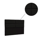 Cabeceira Box Solteiro 90cm Barcelona Veludo Preto Bnn Decor