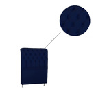 Cabeceira Box Solteiro 90cm Domus Veludo Azul Escuro Tana Dec