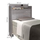 Cabeceira Box Solteiro Austin Cinza Mad