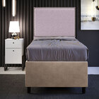 Cabeceira Box Solteiro Com Tachas 100 Cm Vicenza L02 Bouclê R