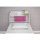 Cabeceira Box Solteiro Elisa Branco Ou Branco/rosa