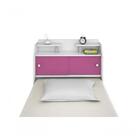 Cabeceira Box Solteiro Elisa Branco Ou Branco/rosa