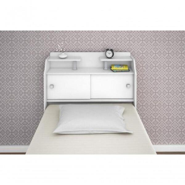 Cabeceira Box Solteiro Elisa Branco Ou Branco/rosa