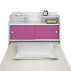 Cabeceira Box Solteiro Elisa Branco Ou Branco/rosa