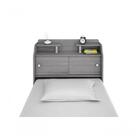 Cabeceira Box Solteiro Elisa Cinza Ou Cinza/preto