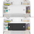 Cabeceira Box Solteiro Elisa Flex Branco Preto Framar