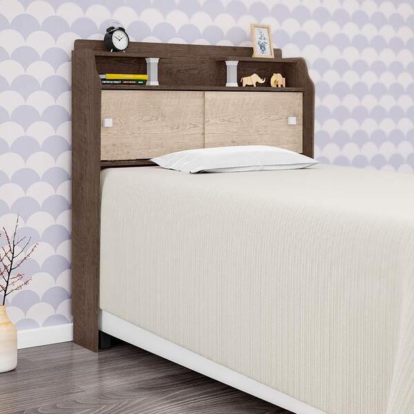 Cabeceira Box Solteiro Elisa Flex Chocolate Amarula Framar