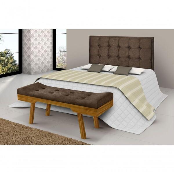 Cabeceira Box Solteiro Grécia 90cm Sued Tabaco