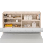 Cabeceira Box Solteiro Isis Amarula Com Capitonê Branco