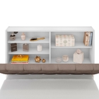 Cabeceira Box Solteiro Isis Branco Com Capitonê Bege Escuro