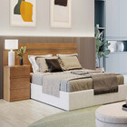 Cabeceira Box Solteiro Logan Com 1 Mesa De Cabeceira Clic Móv