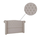 Cabeceira Box Valência Solteiro 126cm Linho Bege Bnn Decor