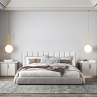 Cabeceira Branco Gelo Estofada Nuvem Para Cama Box Casal