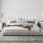 Cabeceira Branco Gelo Estofada Nuvem Para Cama Box Casal