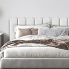 Cabeceira Branco Gelo Estofada Nuvem Para Cama Box Casal