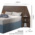 Cabeceira Bréscia Casal 1,40 - Café