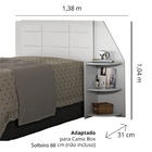 Cabeceira Bréscia Solteiro 0,90 - Branco