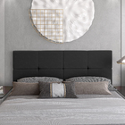 Cabeceira Bruna 160cm Estofada Suede Preto Para Cama Queen Si