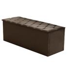 Cabeceira C/calçadeira Baú Istambul Cama Box Casal Chocolate