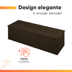 Cabeceira C/calçadeira Baú Istambul Cama Box Queen Chocolate