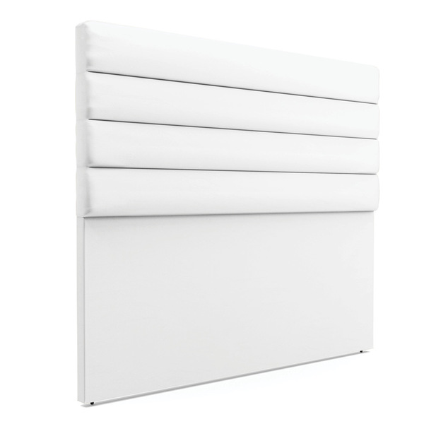 Cabeceira California Para Cama Box Casal 140 Cm Corino Branco