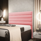 Cabeceira California Para Cama Box Casal 140 Cm Suede Rosê M1
