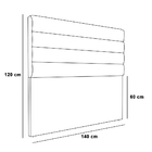 Cabeceira California Para Cama Box Casal 140 Cm Veludo Luxo -