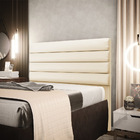 Cabeceira California Para Cama Box King 190 Cm Corino Bege M1