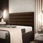 Cabeceira California Para Cama Box King 190 Cm Suede Marrom M