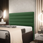 Cabeceira California Para Cama Box King 190 Cm Suede Verde M1