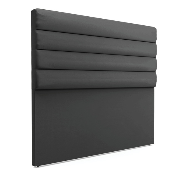 Cabeceira California Para Cama Box Queen 160 Cm Corino Preto