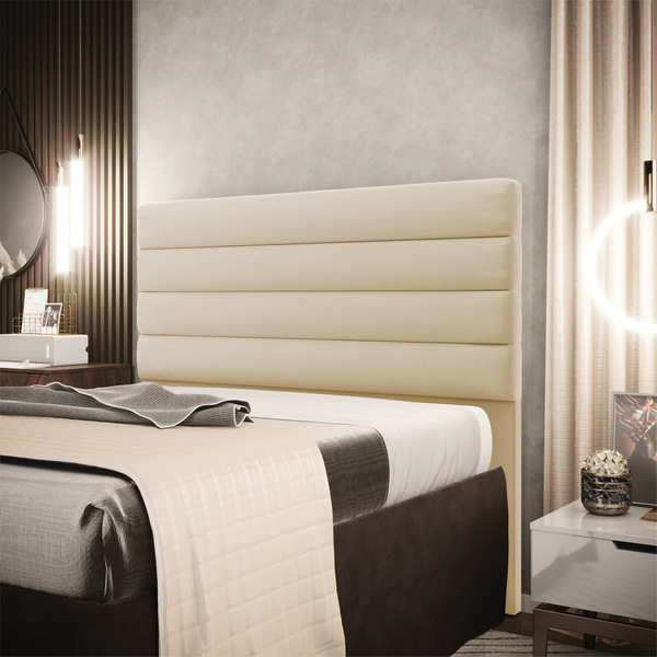 Cabeceira California Para Cama Box Queen 160 Cm Suede Bege M1
