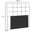 Cabeceira Cama Box 160cm Helena Tecido Sintético Branco Ísis