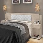 Cabeceira Cama Box Ajustável Amarula Com Capitonê Corino Bran