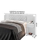 Cabeceira Cama Box Ajustável Branco Com Capitonê Corino Branc