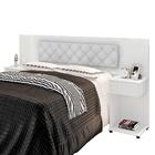 Cabeceira Cama Box Ajustável Branco Com Capitonê Corino Branc