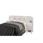 Cabeceira Cama Box Ajustável Com Mesas Laterais Branco Bruna
